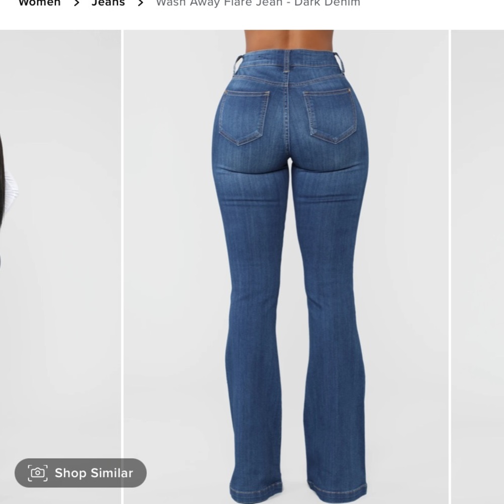 Fashion Nova flare jeans denim stretch